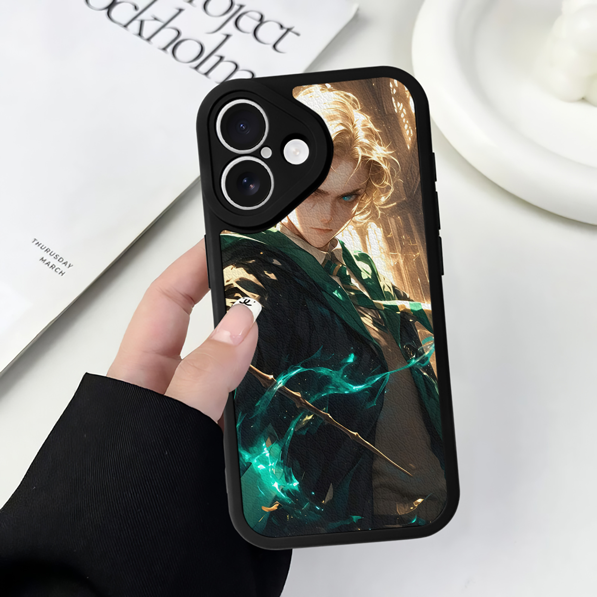 （画像用） Harry Potter ハリー・ポッターシリーズ 【iPhone 16シリーズ対応】シリコンスマホケース（レザー調） 材質：シリコン